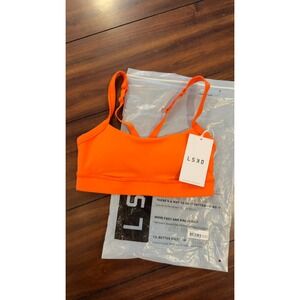 LSKD Momentum Sports Bra Ultra Orange XS Adjustable Straps NEW NWT